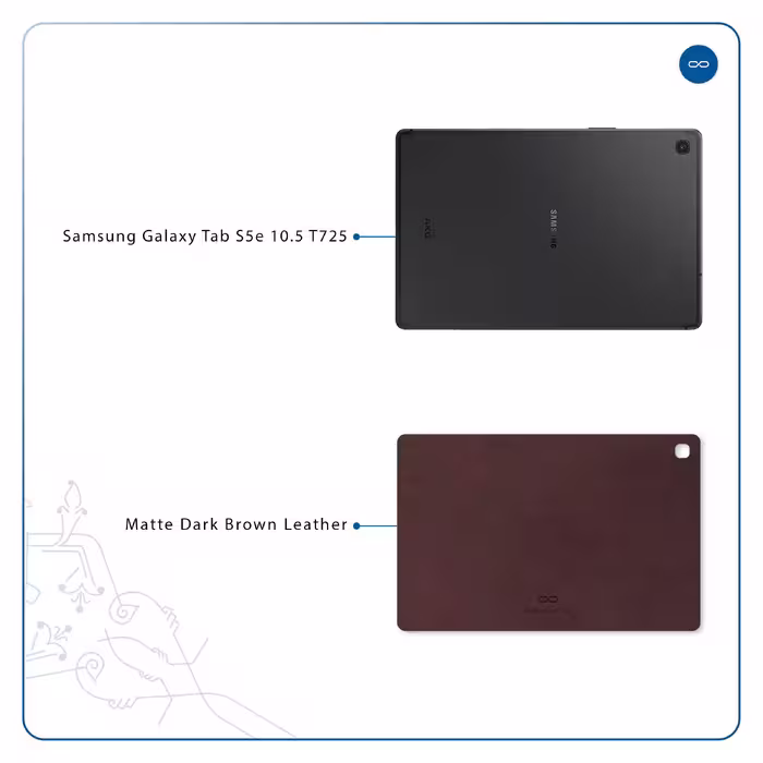 برچسب پوششی ماهوت مدل Matte-Dark-Brown-Leather مناسب برای تبلت سامسونگ Galaxy Tab S5e 10.5 2019 T720