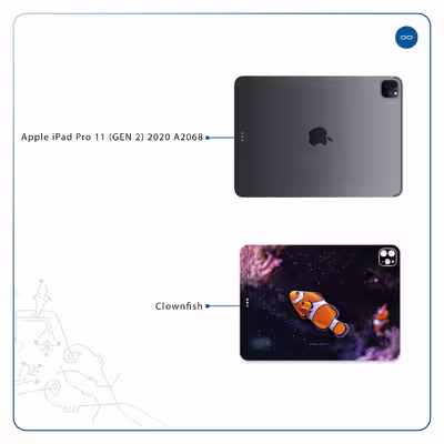 برچسب پوششی ماهوت مدل Clownfish مناسب برای تبلت اپل iPad Pro 11 (GEN 2) 2020 A2068
