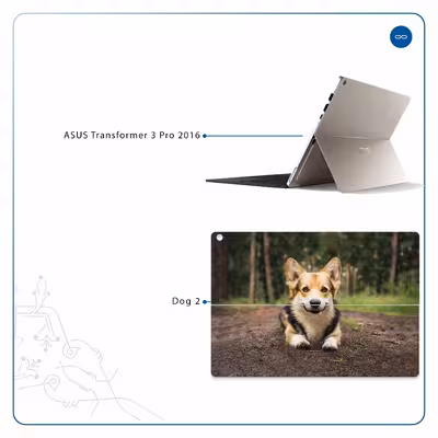 برچسب پوششی ماهوت مدل Dog-2 مناسب برای تبلت ایسوس Transformer 3 Pro 2016