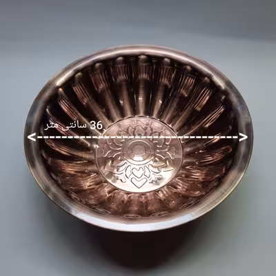 لگن مدل استیل طرح مسی مجموعه 5 عددی