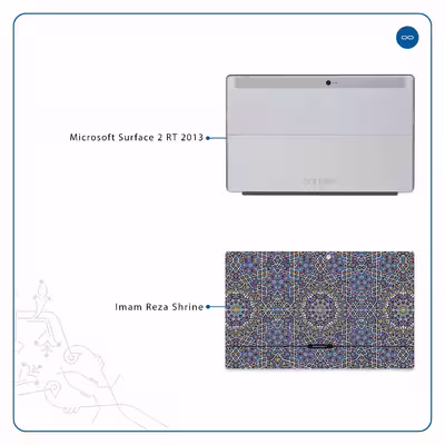 برچسب پوششی ماهوت مدل Iran-Tile6 مناسب برای تبلت مایکروسافت Surface 2 RT 2013