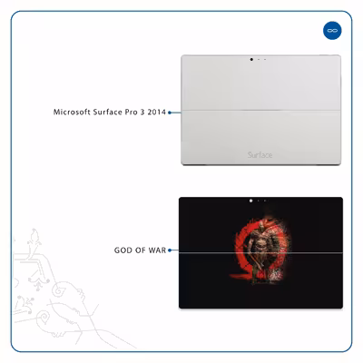 برچسب پوششی ماهوت مدل God-Of-War-Game مناسب برای تبلت مایکروسافت Surface Pro 3 2014