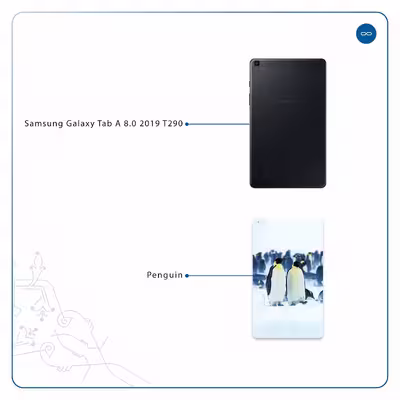 برچسب پوششی ماهوت مدل Penguin مناسب برای تبلت سامسونگ Galaxy Tab A 8.0 2019 T290
