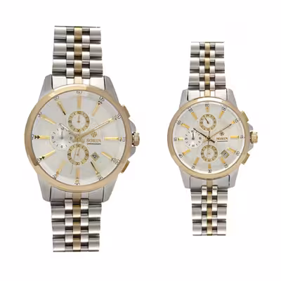 ست ساعت مچی عقربه ای زنانه و مردانه سورین مدل GL1194D-STO5S