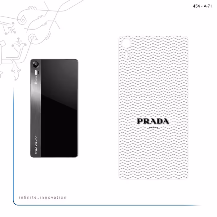 برچسب پوششی ماهوت مدل Prada مناسب برای گوشی موبایل لنوو Vibe Shot