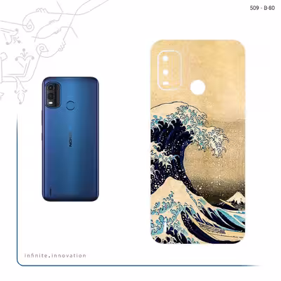 برچسب پوششی ماهوت مدل The Great Wave off Kanagawa of Hokusai مناسب برای گوشی موبایل نوکیا G11 Plus
