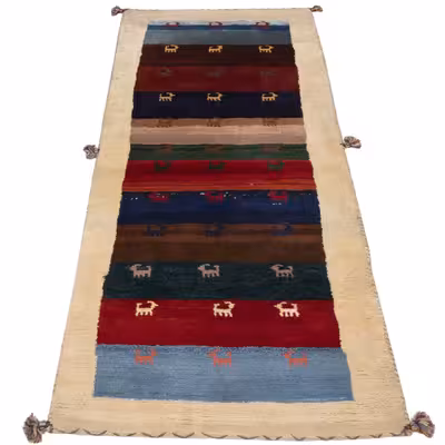 گبه دستباف کناره طول دو متر سی پرشیا کد 122490