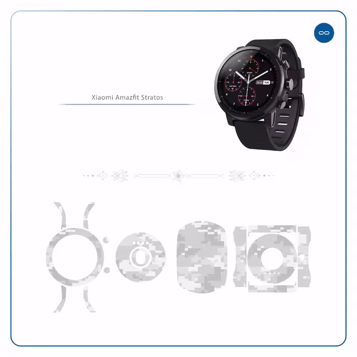 برچسب ماهوت طرح Army Snow Pixel مناسب برای ساعت هوشمند شیایومی Amazfit Stratos