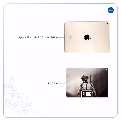 برچسب پوششی ماهوت مدل Pubg-Game مناسب برای تبلت اپل iPad Air 2 2014 A1567