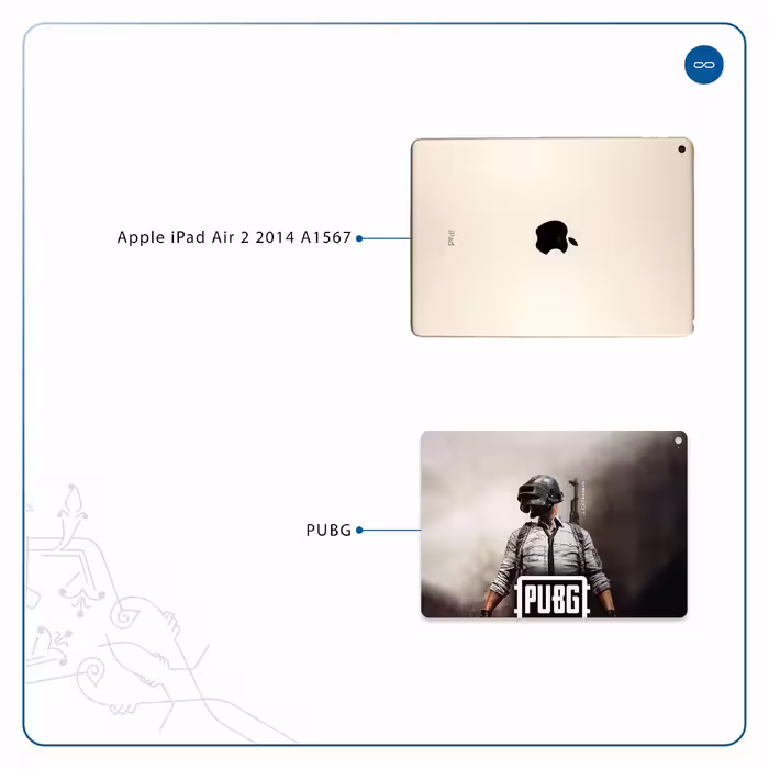 برچسب پوششی ماهوت مدل Pubg-Game مناسب برای تبلت اپل iPad Air 2 2014 A1567