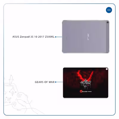 برچسب پوششی ماهوت مدل Gears-Of-War-Game مناسب برای تبلت ایسوس Zenpad 3S 10 2017 Z500KL