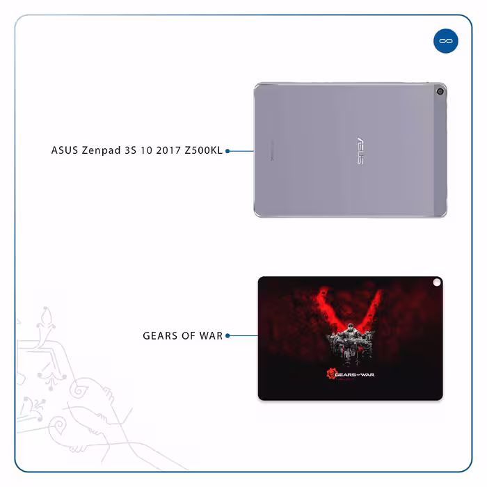 برچسب پوششی ماهوت مدل Gears-Of-War-Game مناسب برای تبلت ایسوس Zenpad 3S 10 2017 Z500KL