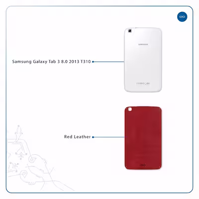 برچسب پوششی ماهوت مدل Red-Leather مناسب برای تبلت سامسونگ Galaxy Tab 3 8.0 2013 T310