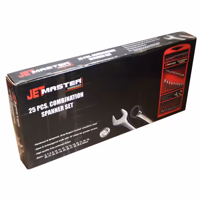 آچار یکسر تخت و یکسر رینگی جت مستر مدل YP-6-32MM  مجموعه 25 عددی