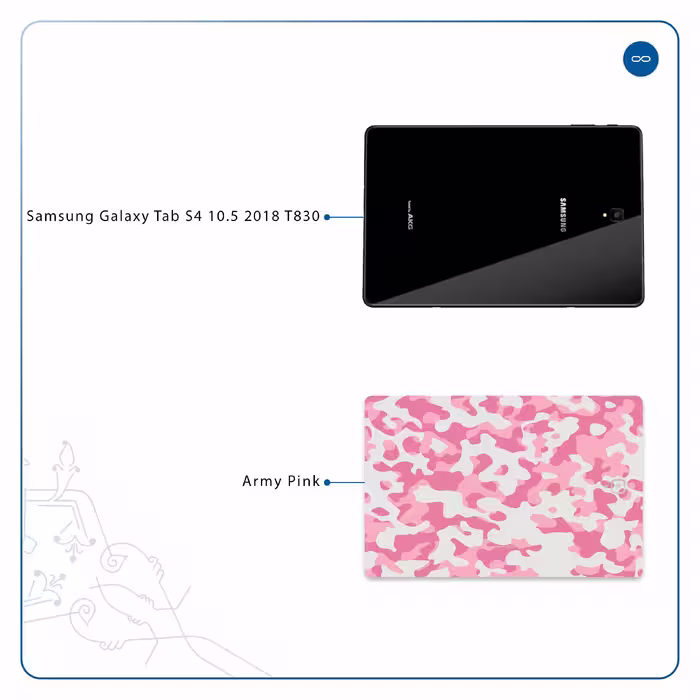 برچسب پوششی ماهوت مدل Army-Pink مناسب برای تبلت سامسونگ Galaxy Tab S4 10.5 2018 T830