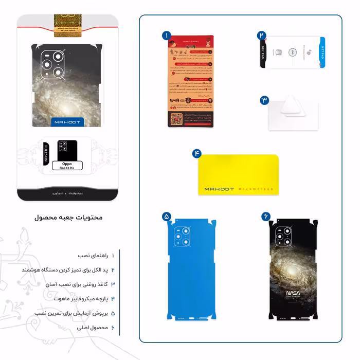 برچسب پوششی ماهوت مدل Universe-by-NASA-1-FullSkin مناسب برای گوشی موبایل اپو Find X3 Pro