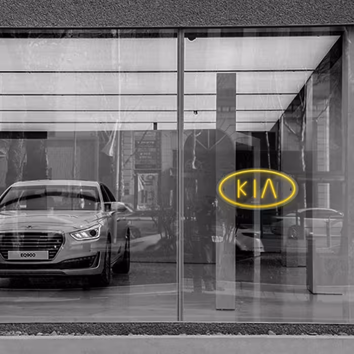 چراغ دیواری نئون دیزاین طرح Kia_YL