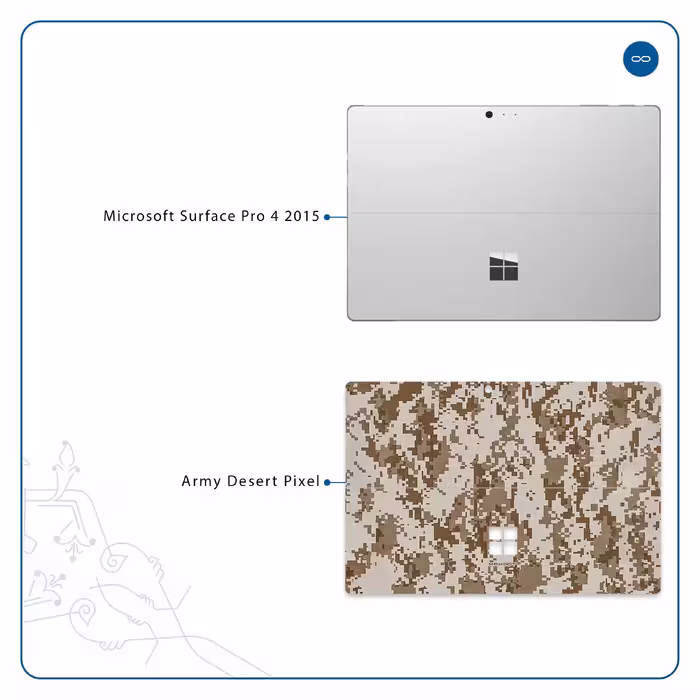برچسب پوششی ماهوت مدل Army-Desert-Pixel مناسب برای تبلت مایکروسافت Surface Pro 4 2015