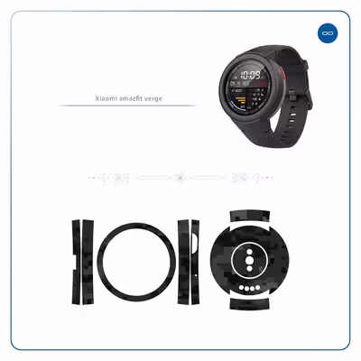 برچسب ماهوت طرح Night Army Pixel مناسب برای ساعت هوشمند شیایومی Amazfit Verge