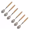 قاشق چای خوری طرح چوبی بسته 6 عددی