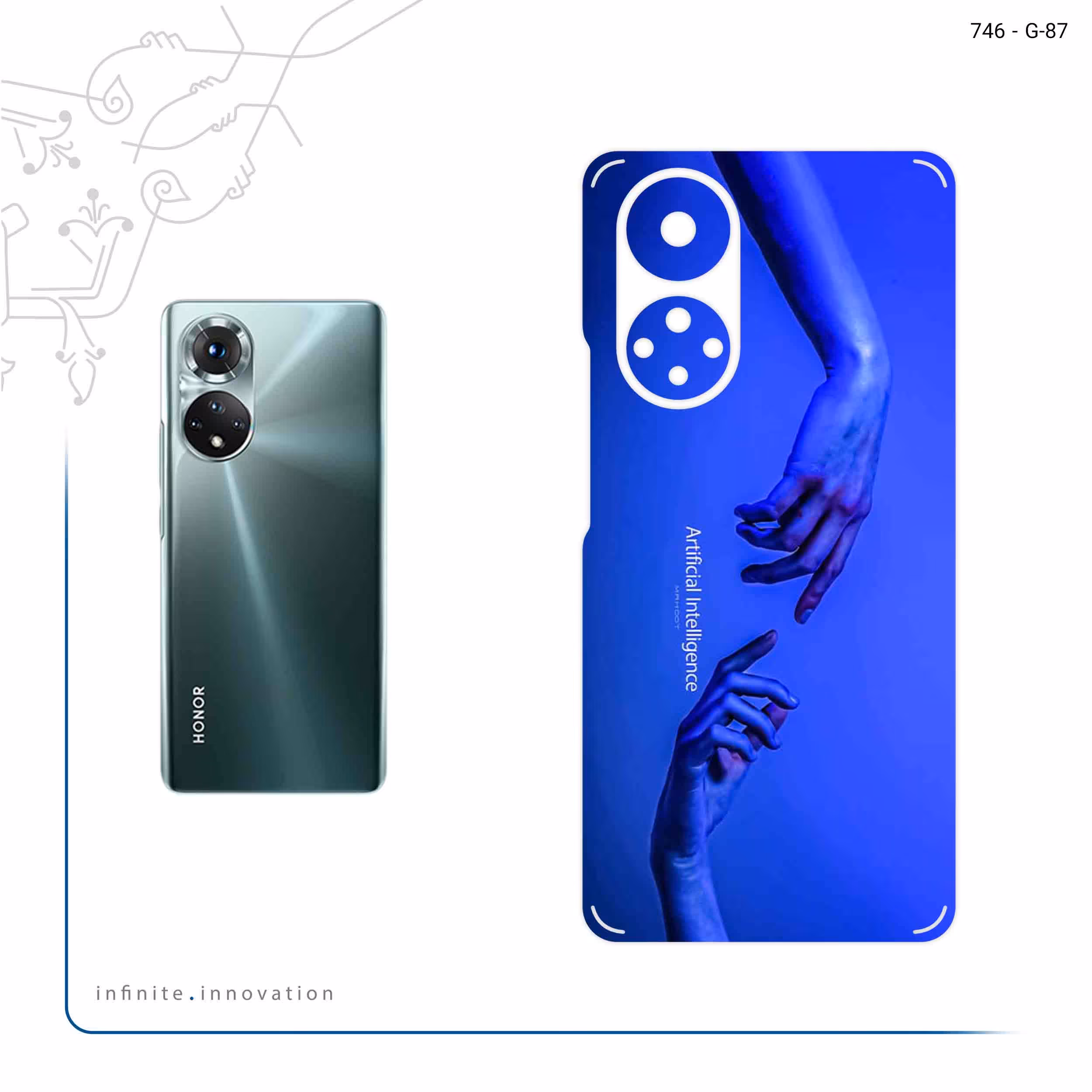 برچسب پوششی ماهوت مدل Artificial intelligence 1 مناسب برای گوشی موبایل آنر 50