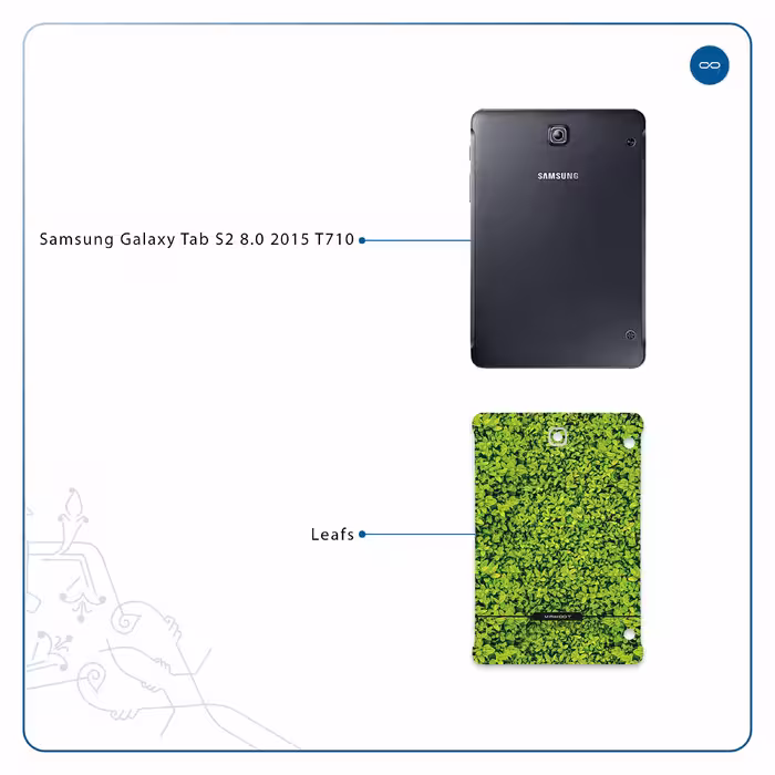 برچسب پوششی ماهوت مدل Leafs مناسب برای تبلت سامسونگ Galaxy Tab S2 8.0 2015 T710