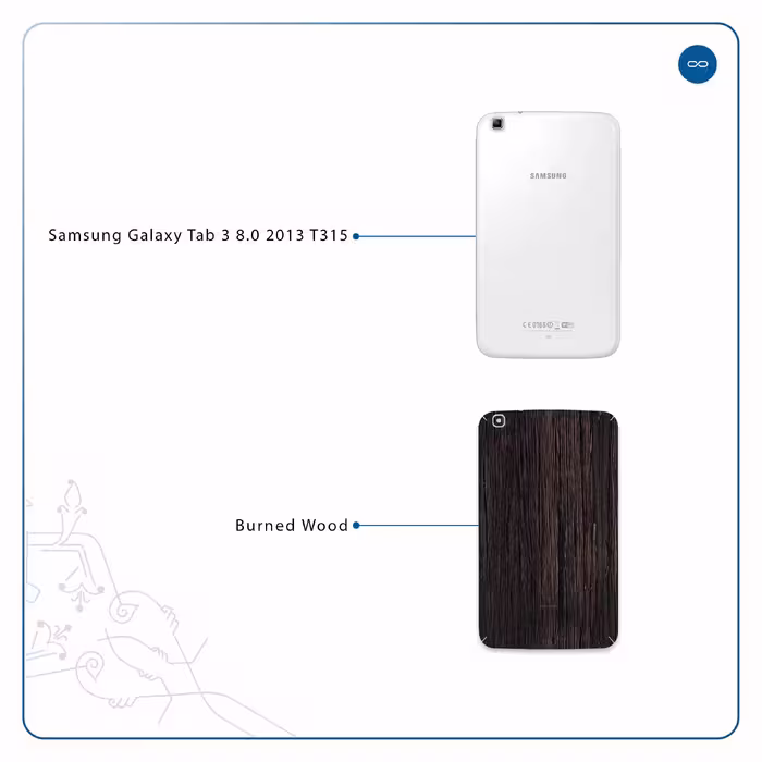 برچسب پوششی ماهوت مدل Burned Wood مناسب برای تبلت سامسونگ Galaxy Tab 3 8.0 2013 T315
