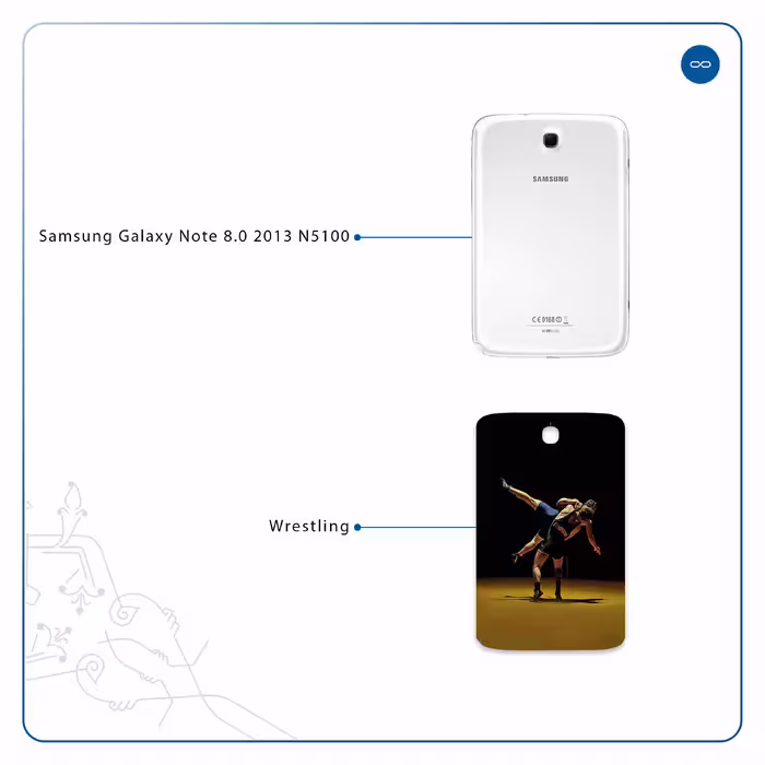 برچسب پوششی ماهوت مدل Wrestling مناسب برای تبلت سامسونگ Galaxy Note 8.0 2013 N5100