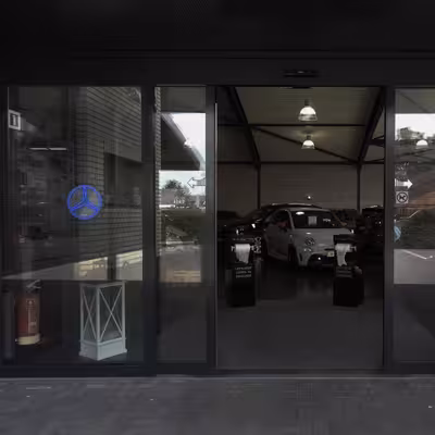 چراغ دیواری نئون دیزاین طرح Benz_BL