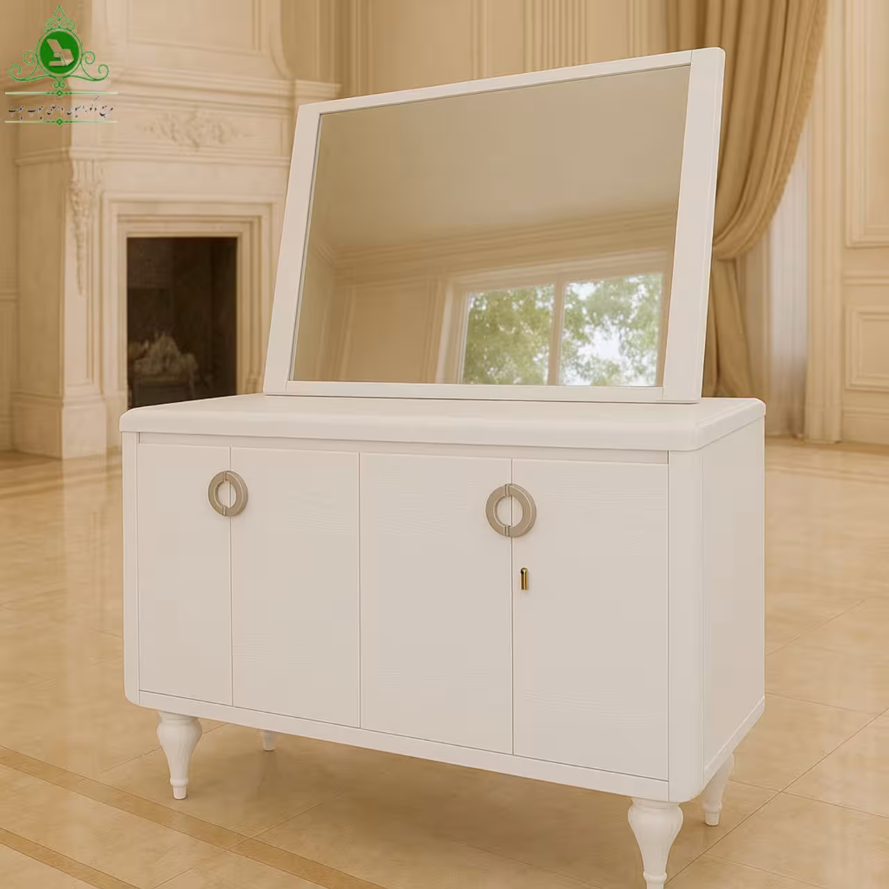 آینه و کنسول MDF وکیوم مدل لوتوس