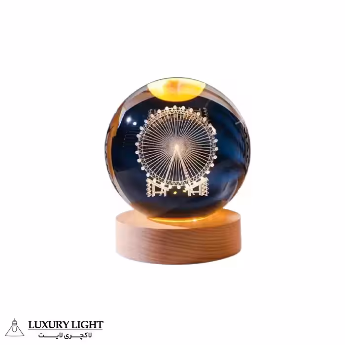 چراغ خواب گوی کریستالی مدل گردونه