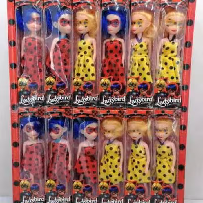 عروسک دختر کفشدوزکی توپر متحرک تک جعبه 15 سانت (12 عددی)