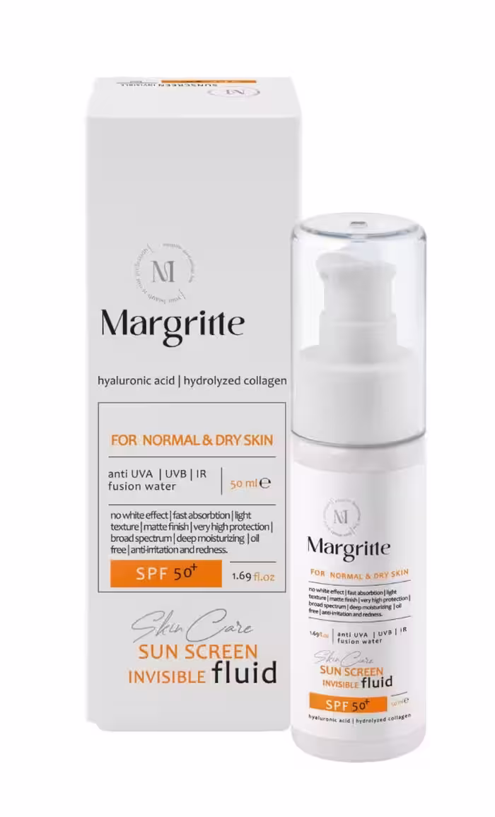 فلوئید ضد آفتاب ساده حجم 50 میلی لیتر SPF50  مارگریت پوست خشک