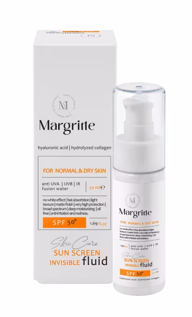 فلوئید ضد آفتاب ساده حجم 50 میلی لیتر SPF50  مارگریت پوست خشک