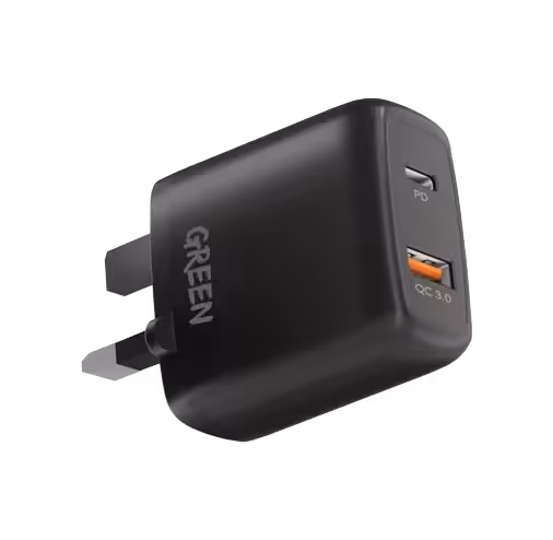 آداپتور دوپورت 20 وات گرین Green Dual USB Port Wall Charger 20W