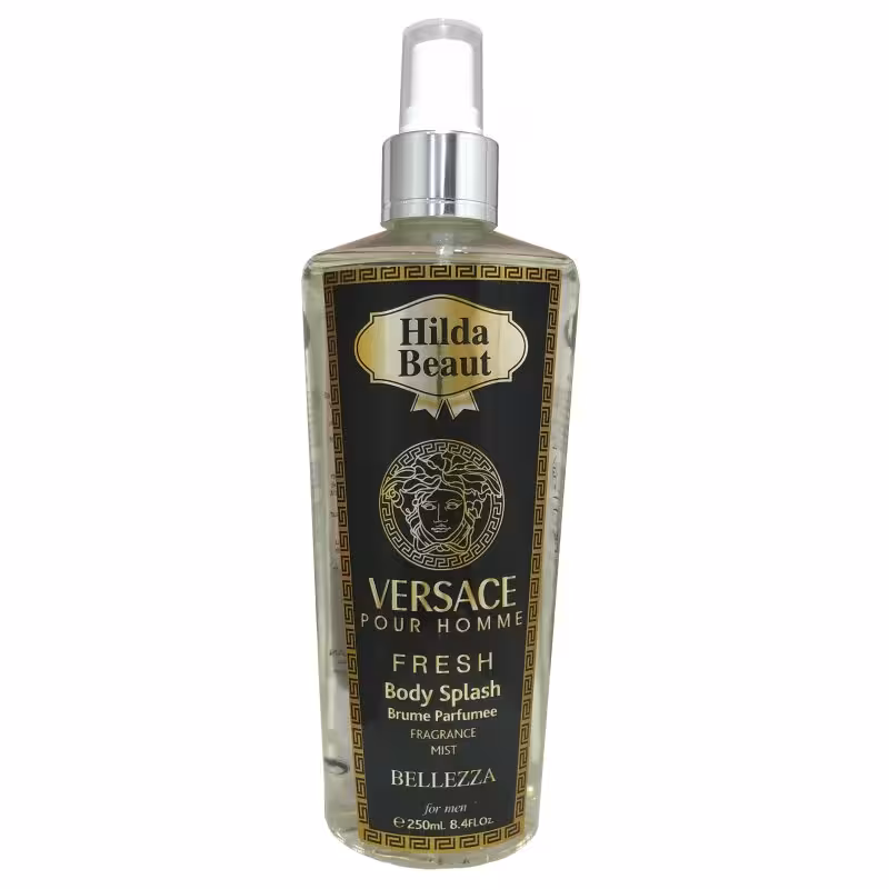 بادی اسپلش هیلدا بیوت مدل  ورساچه پور هوم HILDA BEAUT VERSACE POUR HOMME BODY SPLASH حجم 250 میلی لیتر