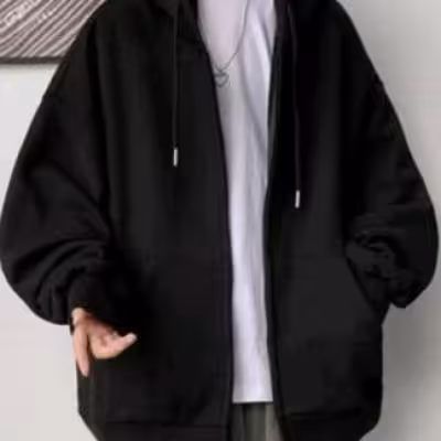 سویشرت مشکی کلاهدار اسپرت