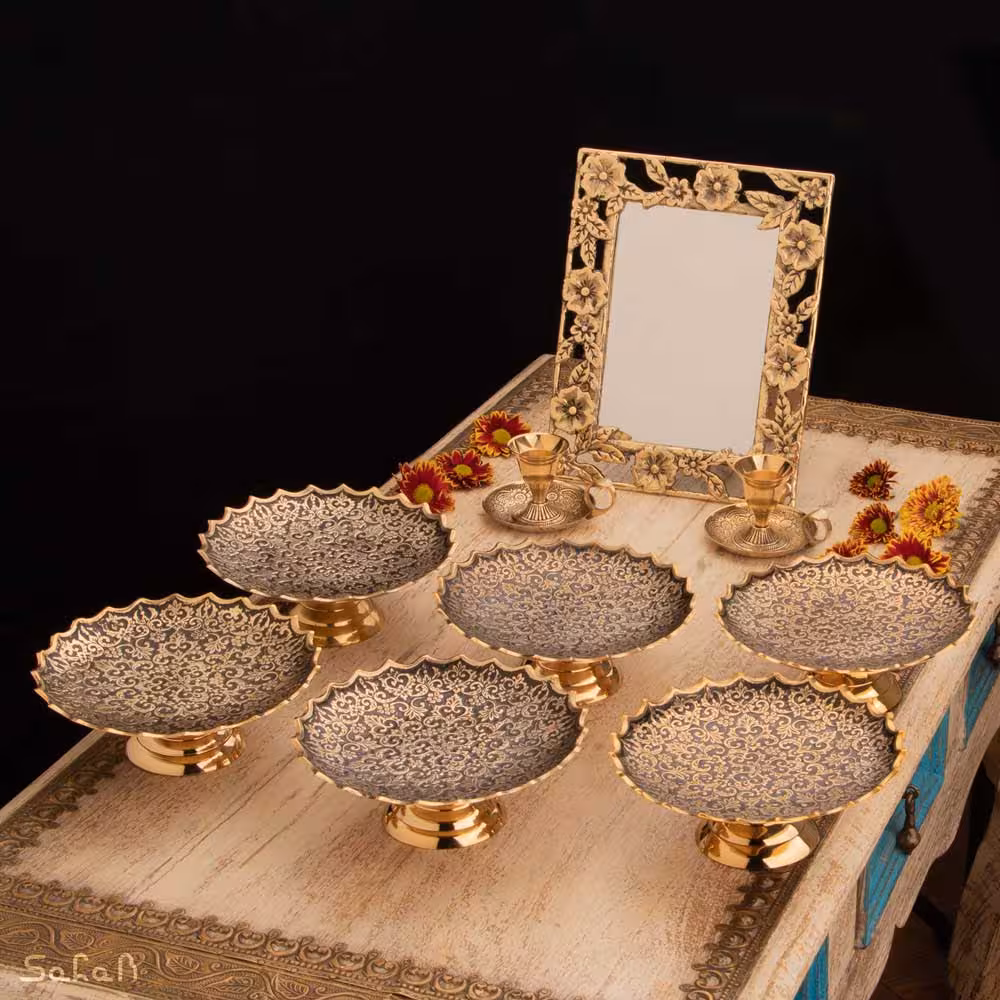 ست هفت سین برنجی طلایی کد 1101