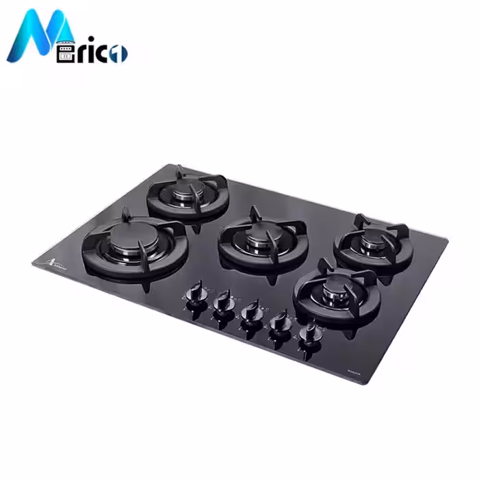 گاز رومیزی اخوان کد G7 پنج شعله شیشه مشکی