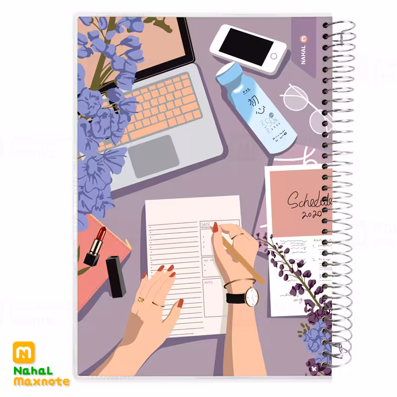 دفتر160 برگ سیمی طلقی کد 3162.طرح 1