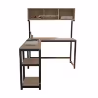 میز تحریر پایه فلزی کتابخانه دار فوبورو مدل کویر