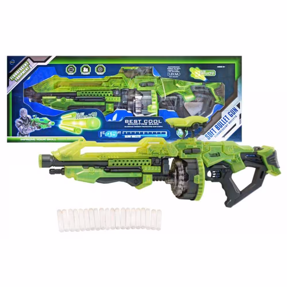 تفنگ مسلسل بازی Suft Bullet Gun 20x کد FJ556