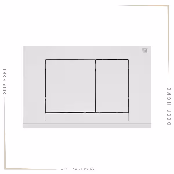 کلید چهارگوش کروم مات کد 02 فلاش تانک ایران