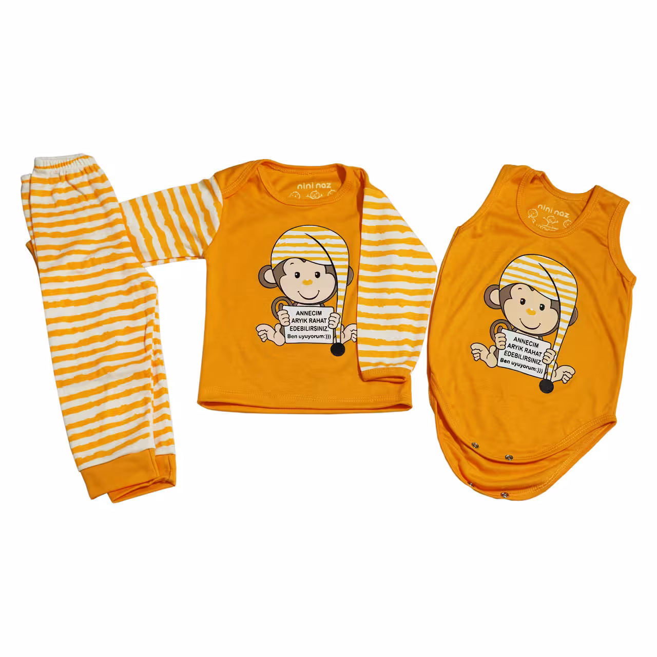 ست سه تکه بچه گانه پنبه ای کد 05