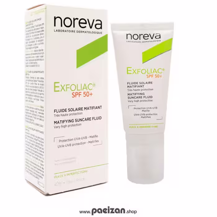 ضد آفتاب فلوئیدی مات کننده اکسفولیاک EXFOLIAC نوروا  SPF50
