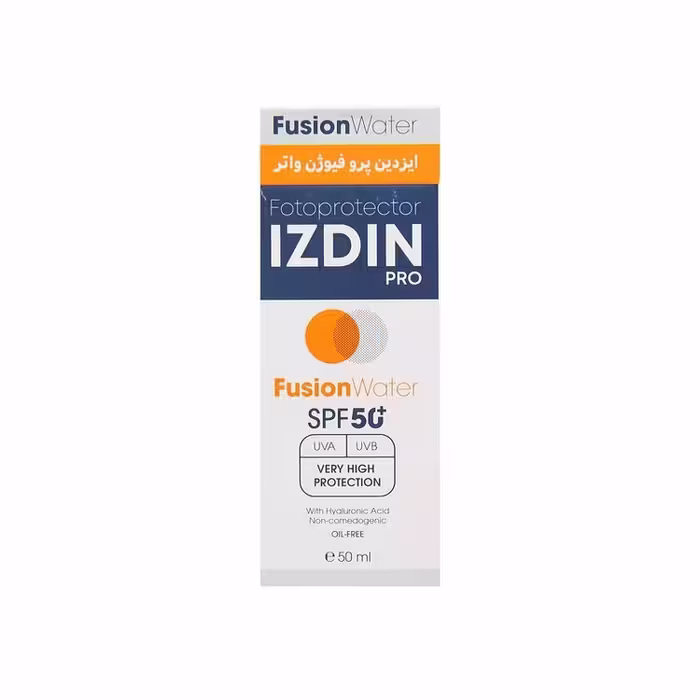 ضد آفتاب بدون رنگ، حجم 50ml، مدل Fusion Water، برند ISDIN
