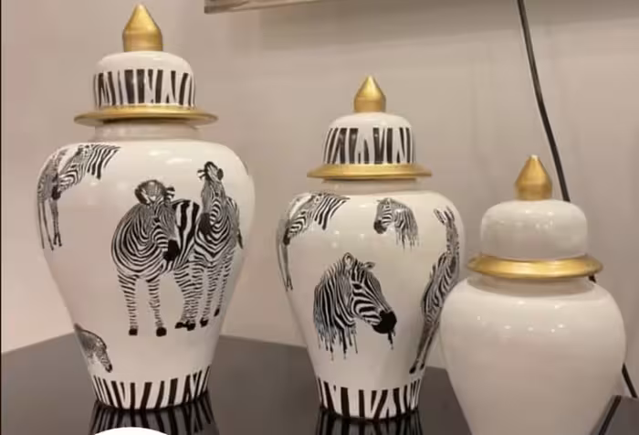 جینجرجارهای گوره خر نقاشی شده کد کالا 340