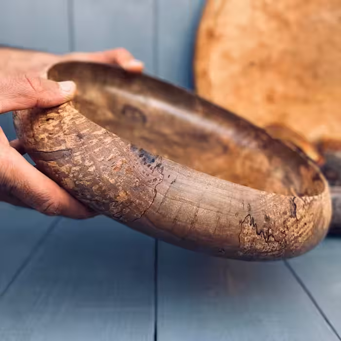 ظرف چوبی پذیرایی گردو کد 010029