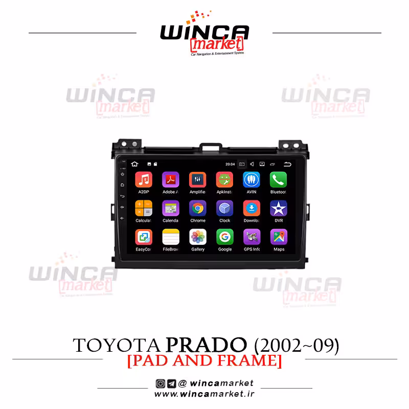 مانیتور تویوتا پرادو Prado (2002-2009) فابریک اندروید سری 116