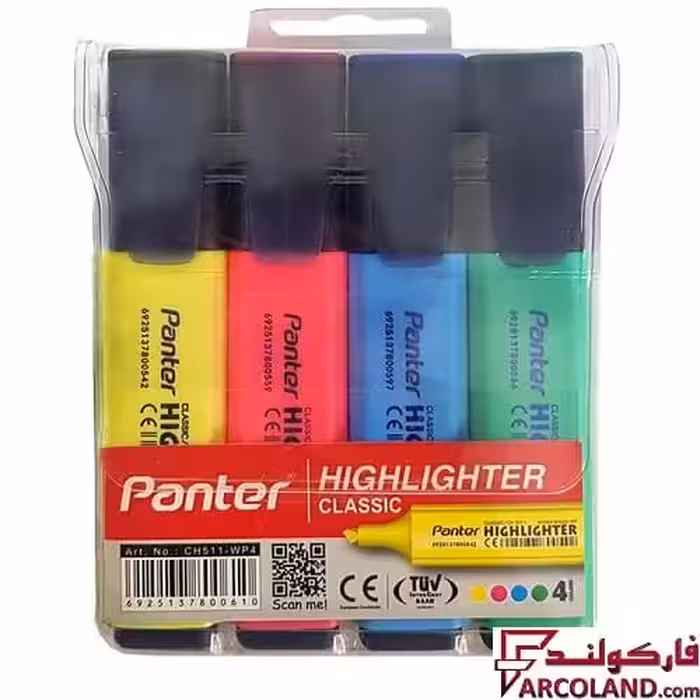 ماژیک علامتگذار 4 رنگ پنتر مدل CH511-WP4